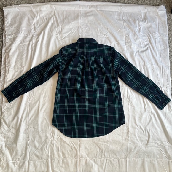 Eddie Bauer  Expedition Flex Flannel Shirt | Womens M | Classic Fit | Blue Plaid - Picture 12 of 13